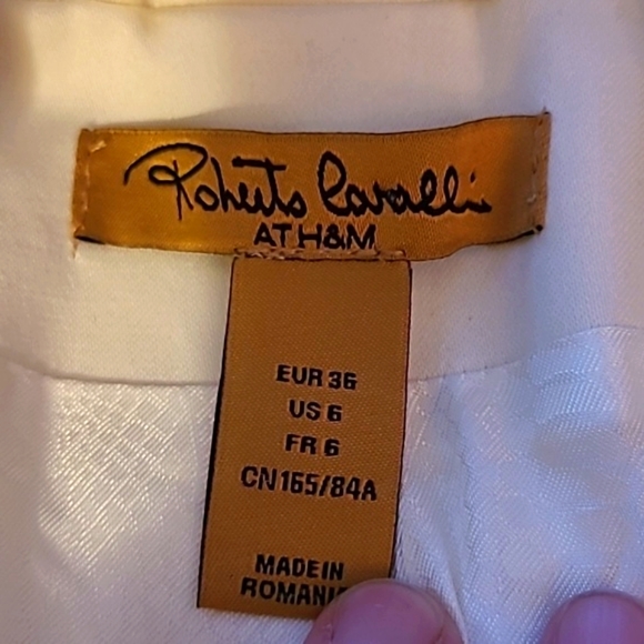 Robert Cavalli H&M Limited Edition Cream Black Blazer - Picture 6 of 9